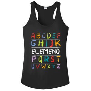 Alphabet Abcs Eleo Back To School Teacher Student Gift Ladies PosiCharge Competitor Racerback Tank