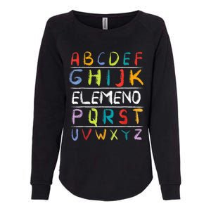 Alphabet Abcs Eleo Back To School Teacher Student Gift Womens California Wash Sweatshirt