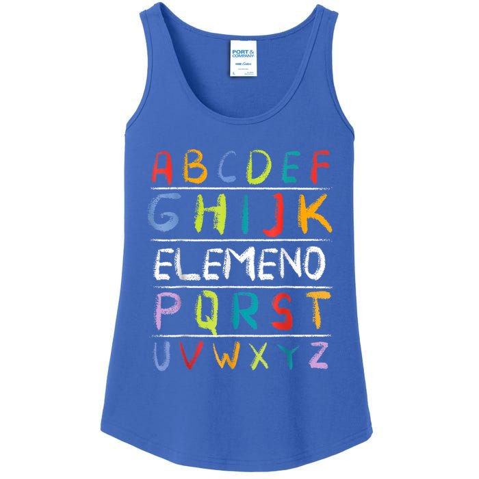 Alphabet Abcs Eleo Back To School Teacher Student Gift Ladies Essential Tank