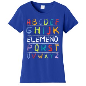 Alphabet Abcs Eleo Back To School Teacher Student Gift Women's T-Shirt