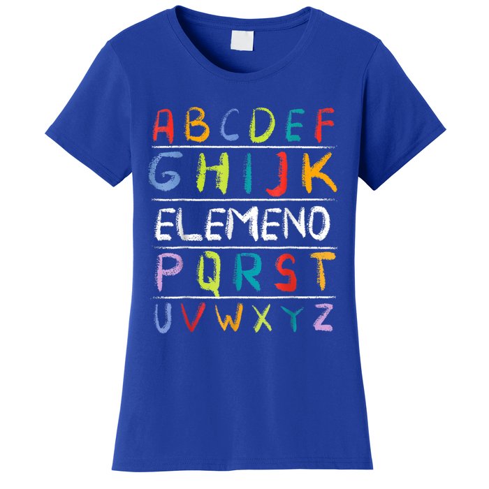 Alphabet Abcs Eleo Back To School Teacher Student Gift Women's T-Shirt