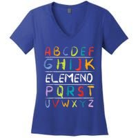 Alphabet Abcs Eleo Back To School Teacher Student Gift Women's V-Neck T-Shirt