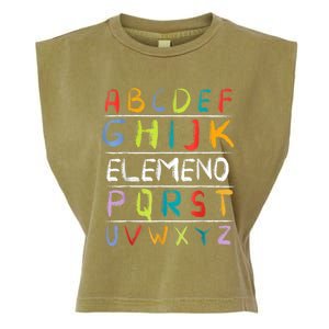 Alphabet Abcs Eleo Back To School Teacher Student Gift Garment-Dyed Women's Muscle Tee