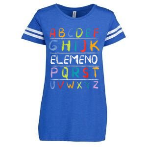 Alphabet Abcs Eleo Back To School Teacher Student Gift Enza Ladies Jersey Football T-Shirt