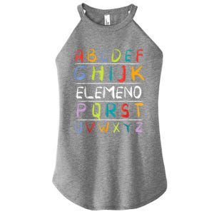 Alphabet Abcs Eleo Back To School Teacher Student Gift Women's Perfect Tri Rocker Tank