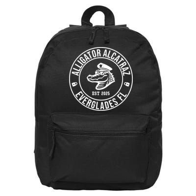Alligator Alcatraz Everglades Florida Est 2025 16 in Basic Backpack