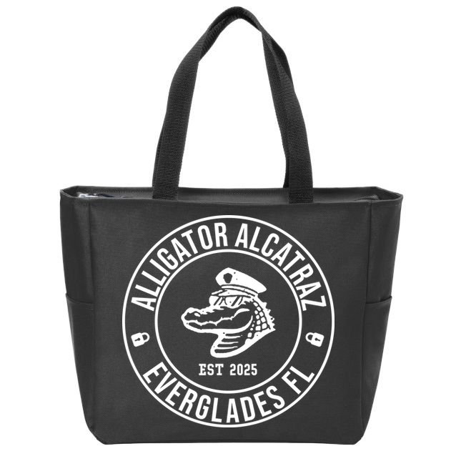 Alligator Alcatraz Everglades Florida Est 2025 Zip Tote Bag