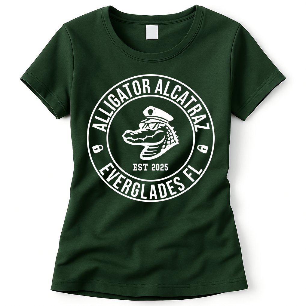 Alligator Alcatraz Everglades Florida Est 2025 Womens T-Shirt