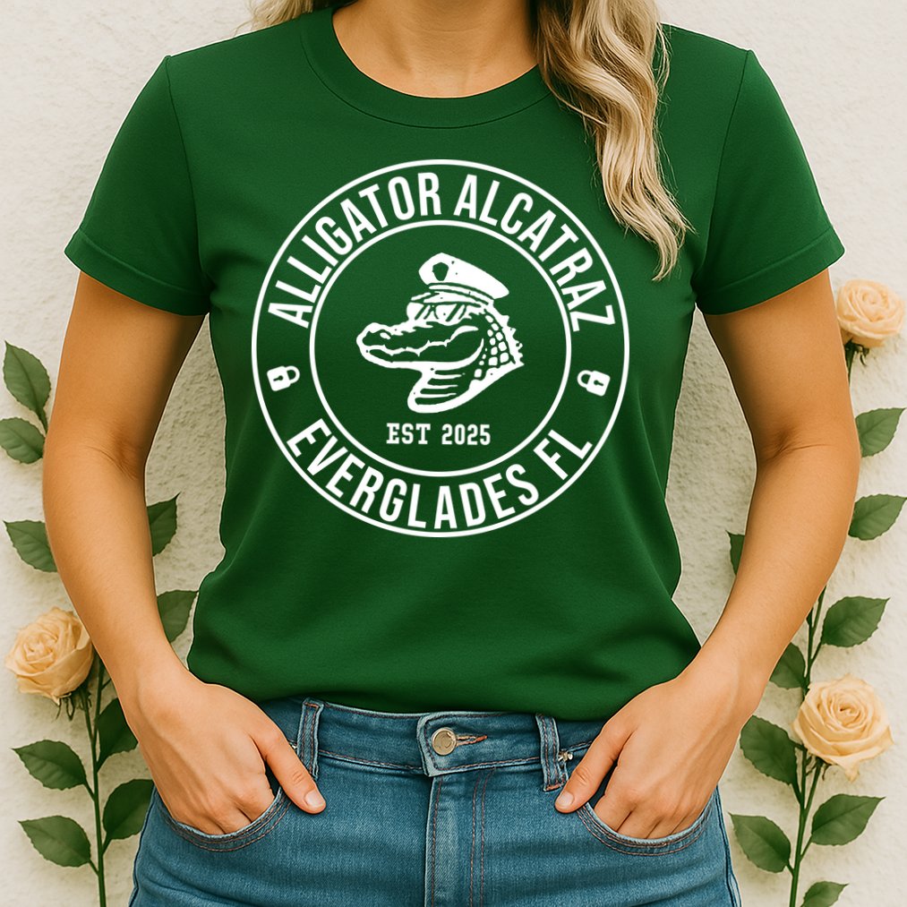Alligator Alcatraz Everglades Florida Est 2025 Womens T-Shirt