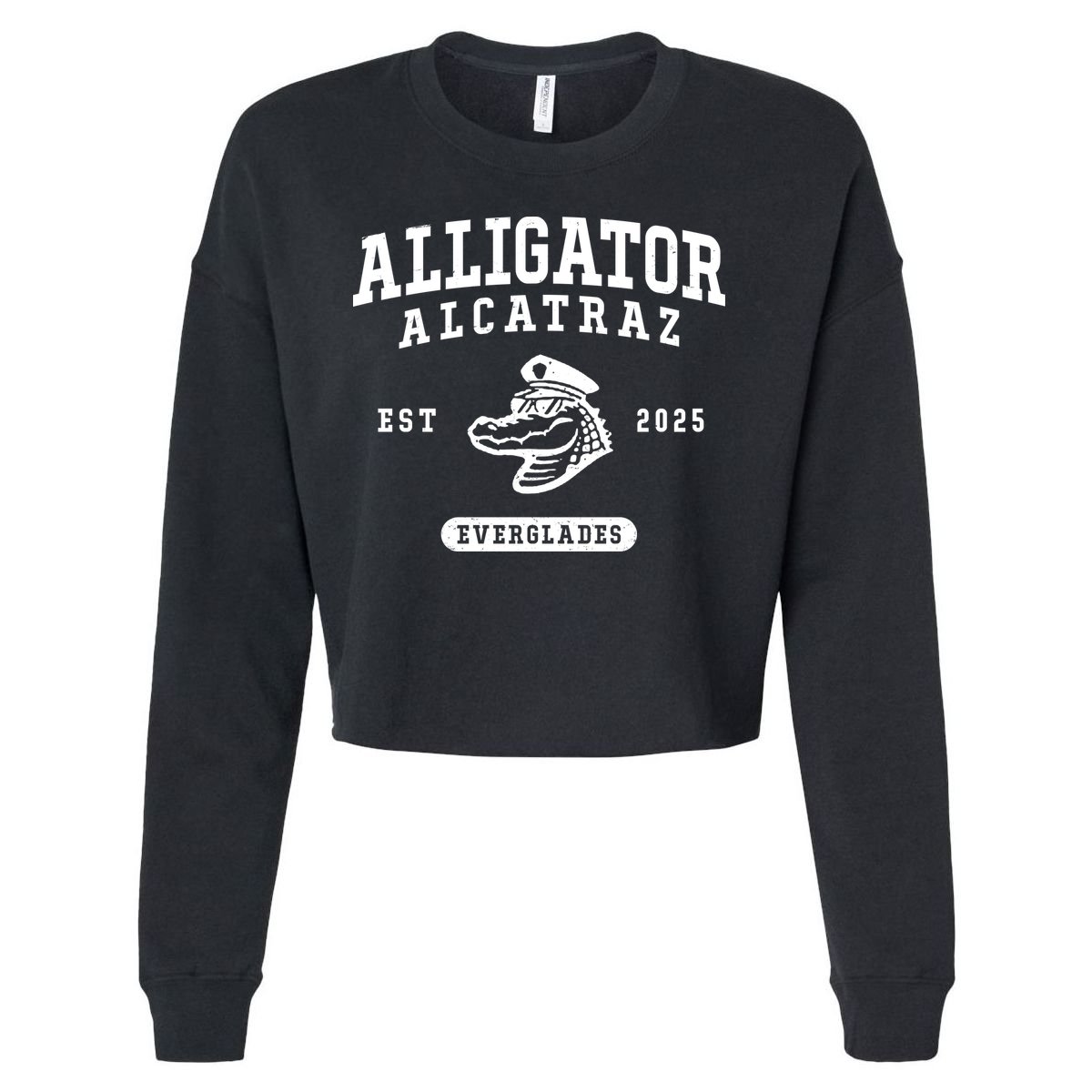 Alligator Alcatraz Everglades Est 2025 Cropped Pullover Crew