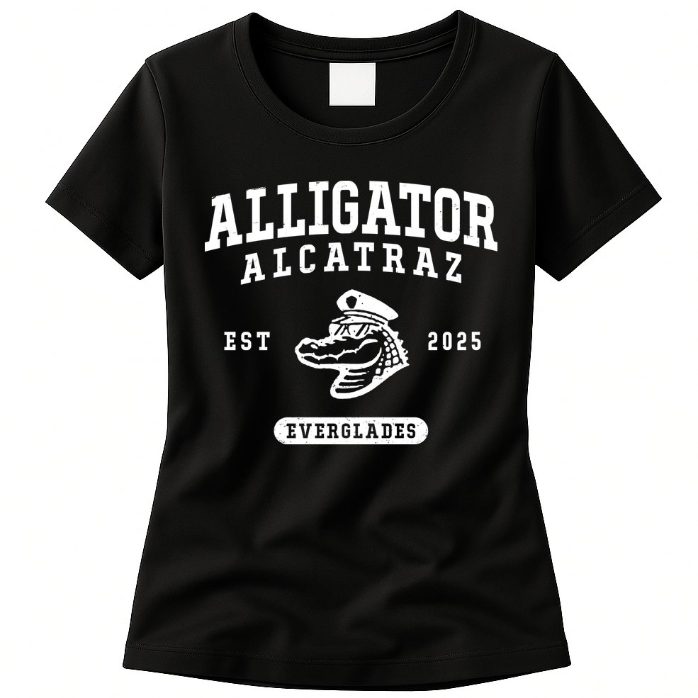 Alligator Alcatraz Everglades Est 2025 Womens T-Shirt