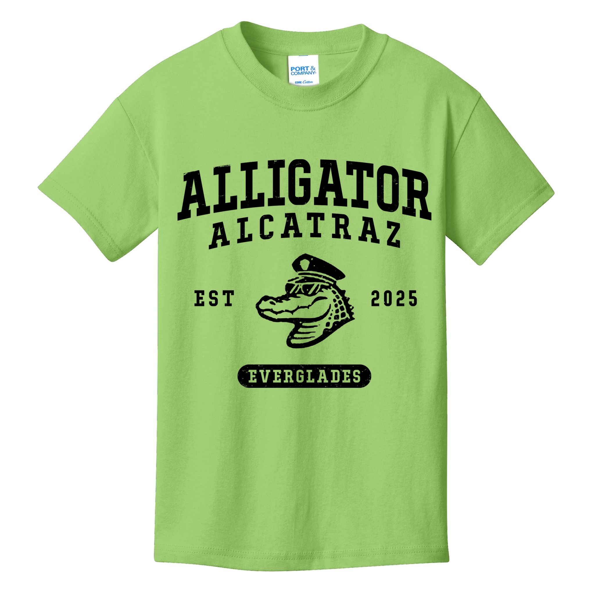 Alligator Alcatraz Everglades Est 2025 Kids T-Shirt