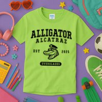 Alligator Alcatraz Everglades Est 2025 Kids T-Shirt
