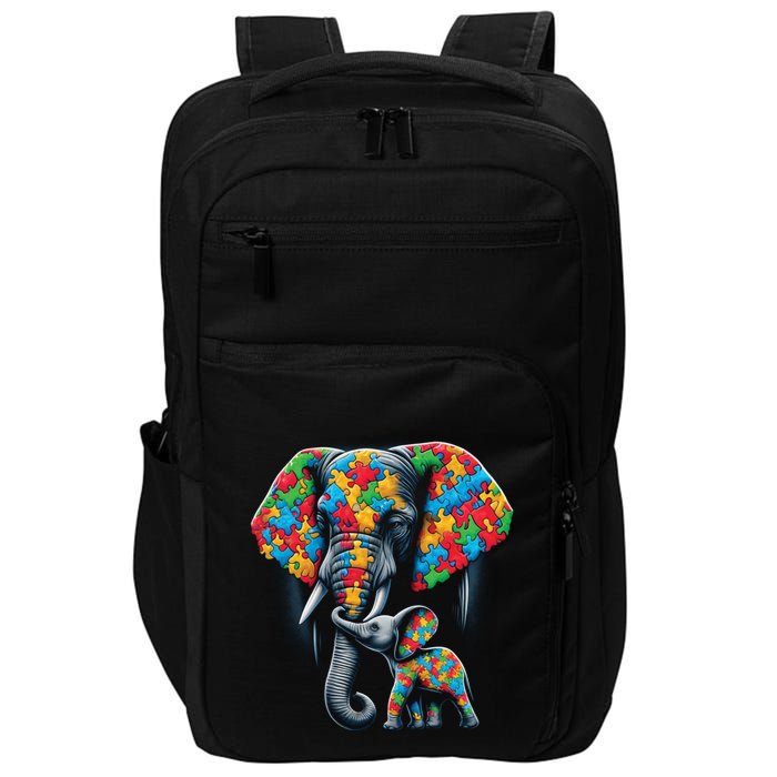 Autism Awareness Elephant Puzzles Autism Mom Support Gift Impact Tech Backpack