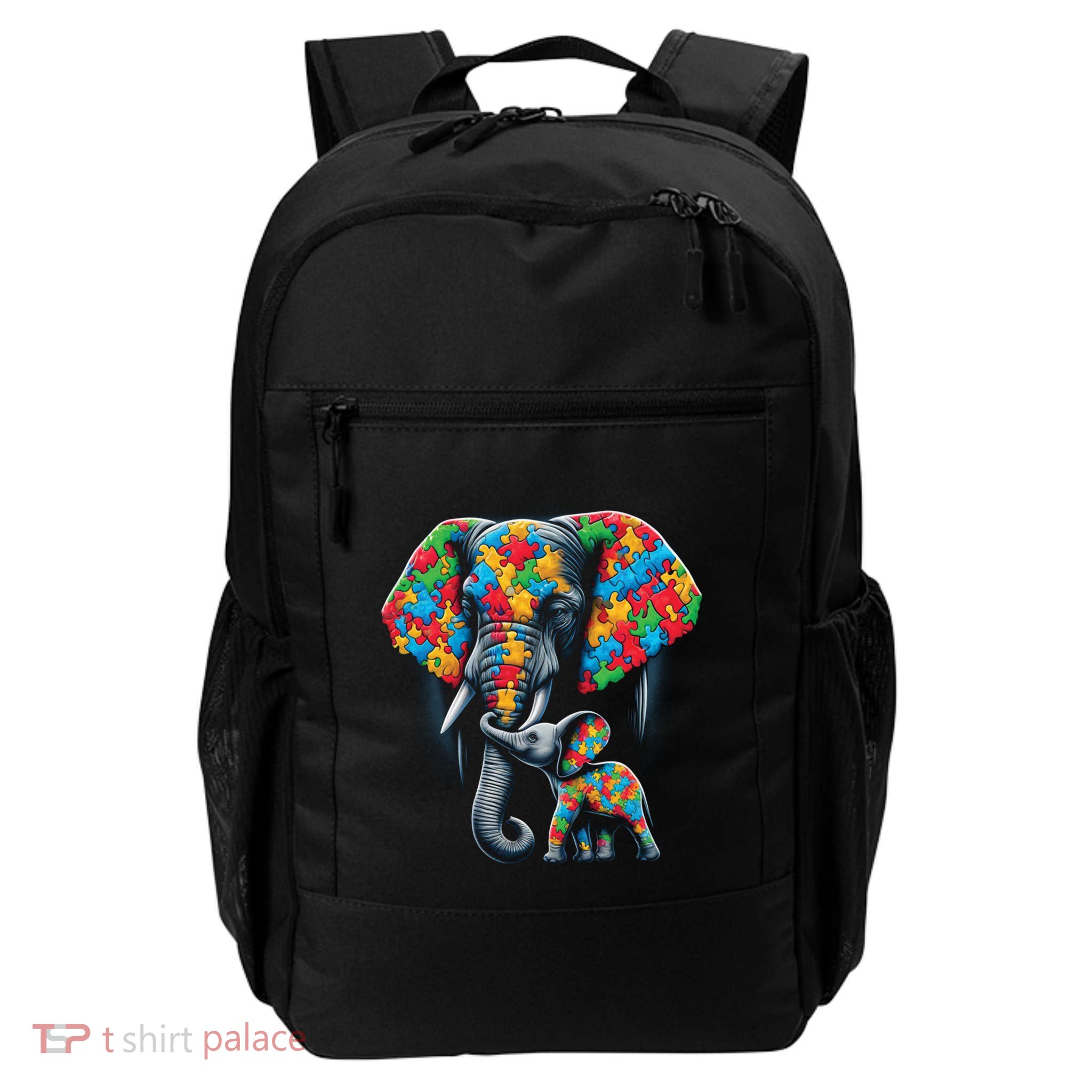 Autism Awareness Elephant Puzzles Autism Mom Support Gift Backpack