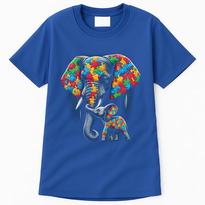 Autism Awareness Elephant Puzzles Autism Mom Support Gift Tall T-Shirt