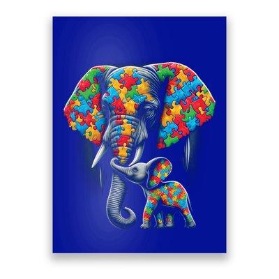Autism Awareness Elephant Puzzles Autism Mom Support Gift Poster