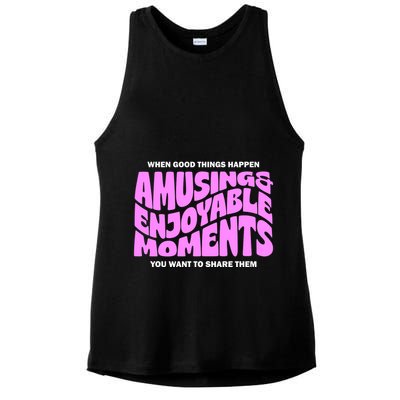 Amusing And Enjoyable Moments Ladies PosiCharge Tri-Blend Wicking Tank