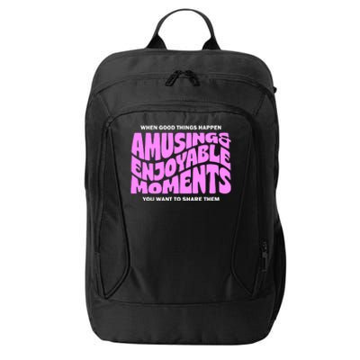 Amusing And Enjoyable Moments City Backpack