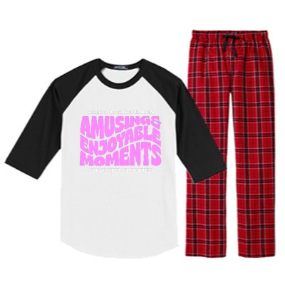 Amusing And Enjoyable Moments Raglan Sleeve Pajama Set