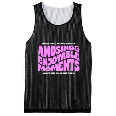 Amusing And Enjoyable Moments Mesh Reversible Basketball Jersey Tank