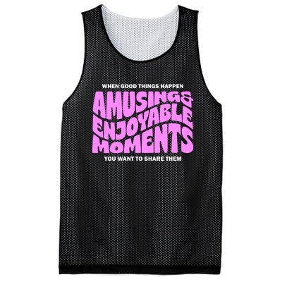 Amusing And Enjoyable Moments Mesh Reversible Basketball Jersey Tank