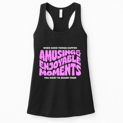Amusing And Enjoyable Moments Womens Tank Top