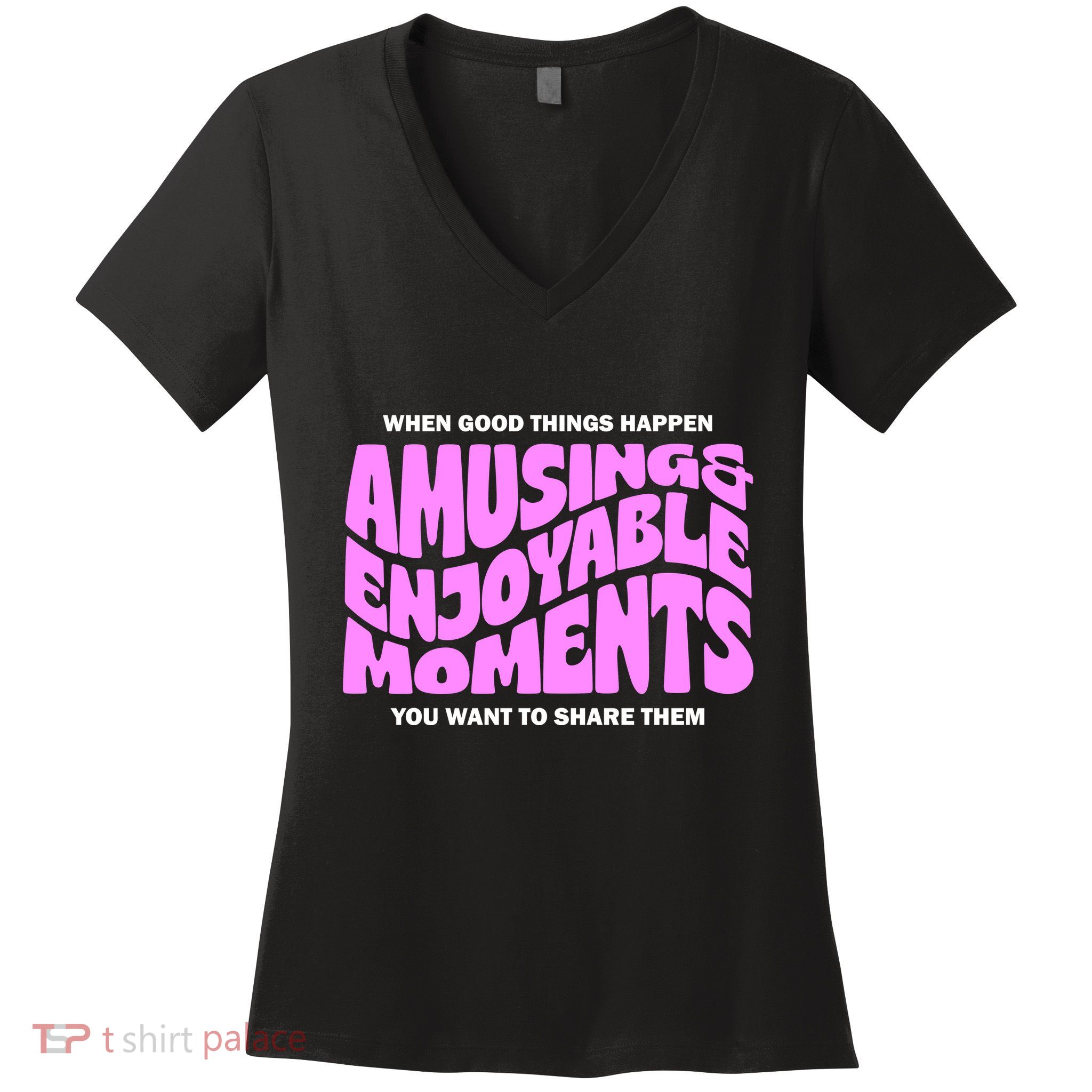 Amusing And Enjoyable Moments Women's V-Neck T-Shirt