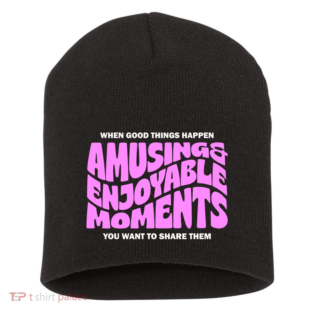 Amusing And Enjoyable Moments Short Acrylic Beanie