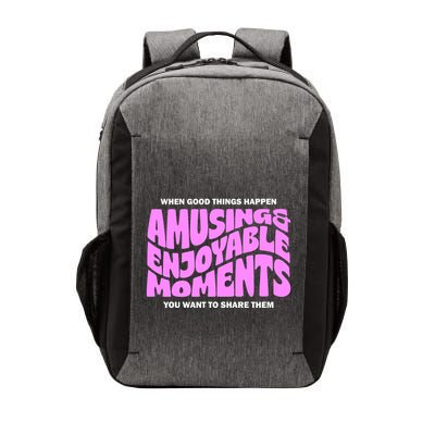 Amusing And Enjoyable Moments Vector Backpack