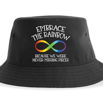 Autism Awareness Embrace The Rainbow Infinity Anti Puzzle Gift Sustainable Bucket Hat