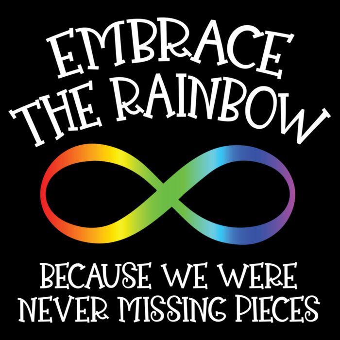 Autism Awareness Embrace The Rainbow Infinity Anti Puzzle Gift Women's Crop Top Tee