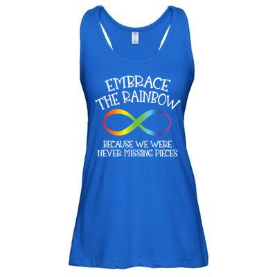 Autism Awareness Embrace The Rainbow Infinity Anti Puzzle Gift Ladies Essential Flowy Tank