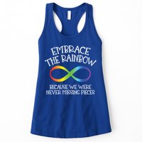 Autism Awareness Embrace The Rainbow Infinity Anti Puzzle Gift Womens Tank Top