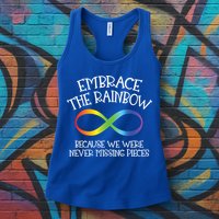 Autism Awareness Embrace The Rainbow Infinity Anti Puzzle Gift Womens Tank Top