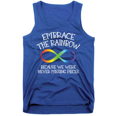 Autism Awareness Embrace The Rainbow Infinity Anti Puzzle Gift Tank Top