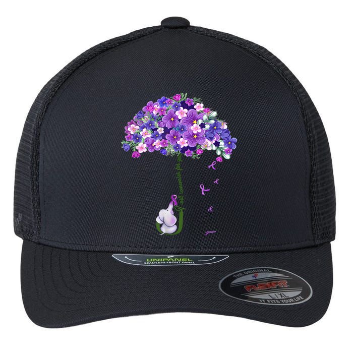 Alzheimer Awareness Elephant I Will Remember For You Supporter Alzheimer Flexfit Unipanel Trucker Cap