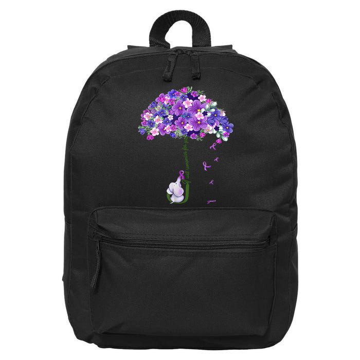 Alzheimer Awareness Elephant I Will Remember For You Supporter Alzheimer 16 in Basic Backpack