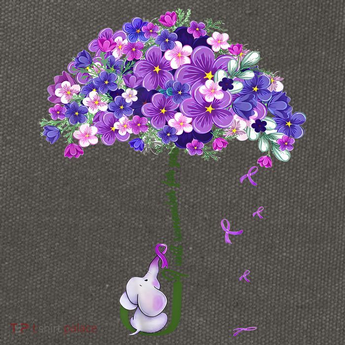 Alzheimer Awareness Elephant I Will Remember For You Supporter Alzheimer Cotton Canvas Backpack