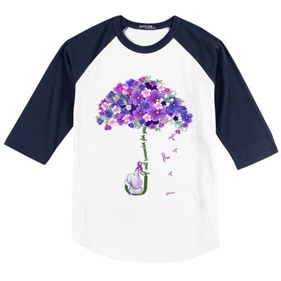 Alzheimer Awareness Elephant I Will Remember For You Supporter Alzheimer Baseball Sleeve Shirt