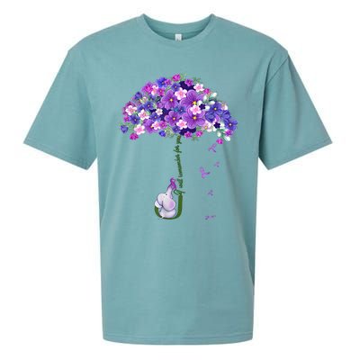 Alzheimer Awareness Elephant I Will Remember For You Supporter Alzheimer Sueded Cloud Jersey T-Shirt