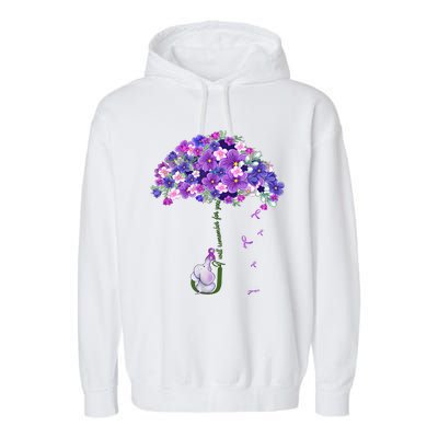 Alzheimer Awareness Elephant I Will Remember For You Supporter Alzheimer Garment-Dyed Fleece Hoodie