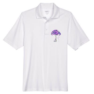 Alzheimer Awareness Elephant I Will Remember For You Supporter Alzheimer Men's Origin Performance Pique Polo