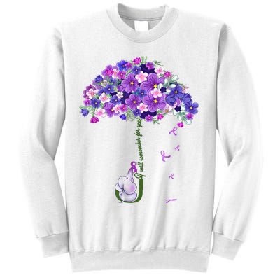 Alzheimer Awareness Elephant I Will Remember For You Supporter Alzheimer Sweatshirt