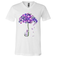 Alzheimer Awareness Elephant I Will Remember For You Supporter Alzheimer V-Neck T-Shirt