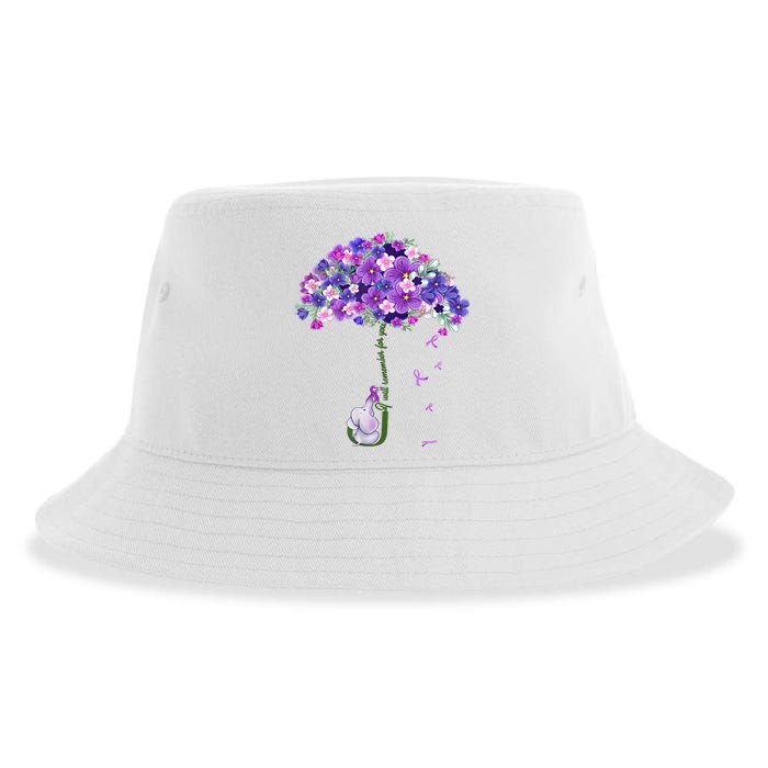 Alzheimer Awareness Elephant I Will Remember For You Supporter Alzheimer Sustainable Bucket Hat