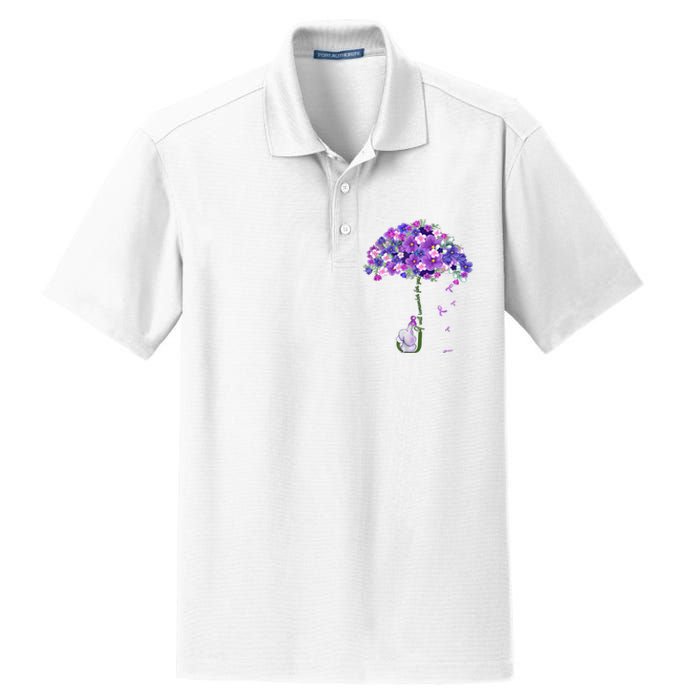 Alzheimer Awareness Elephant I Will Remember For You Supporter Alzheimer Dry Zone Grid Polo