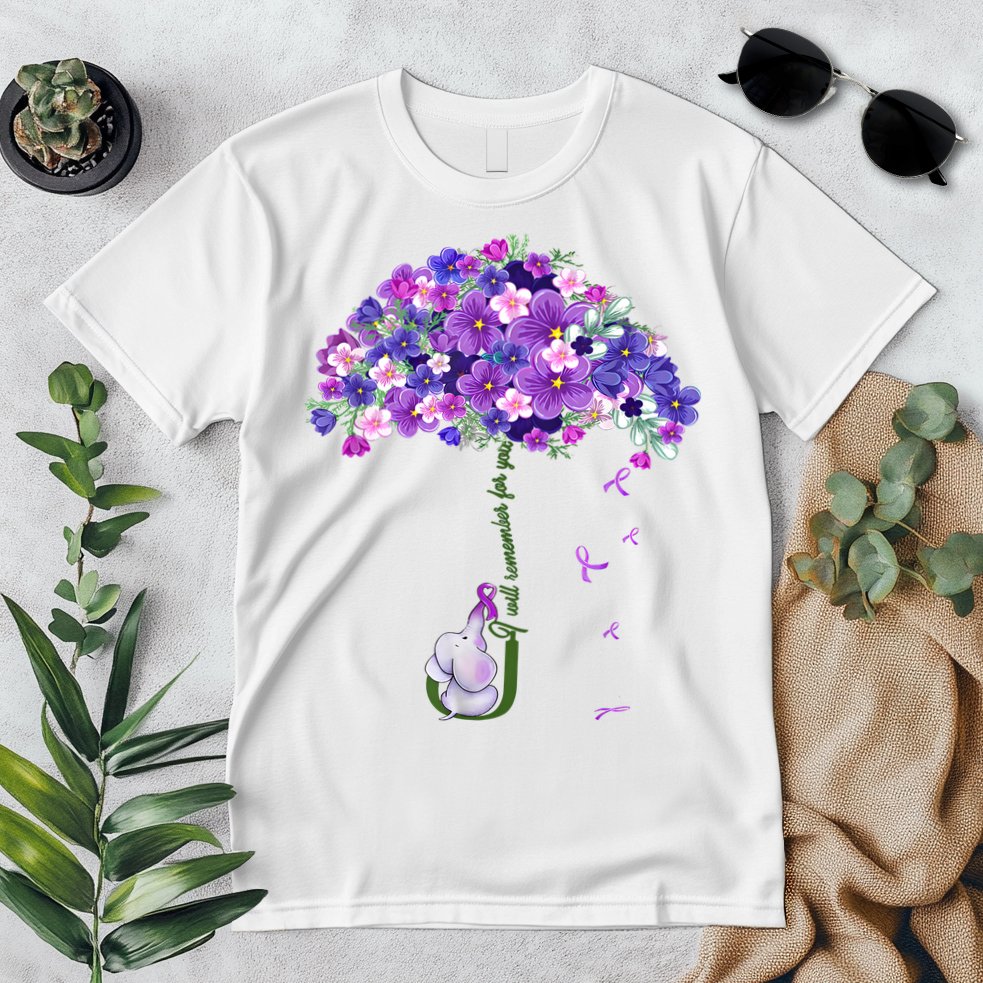 Alzheimer Awareness Elephant I Will Remember For You Supporter Alzheimer Premium T-Shirt