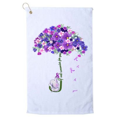 Alzheimer Awareness Elephant I Will Remember For You Supporter Alzheimer Golf Towel