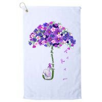 Alzheimer Awareness Elephant I Will Remember For You Supporter Alzheimer Golf Towel